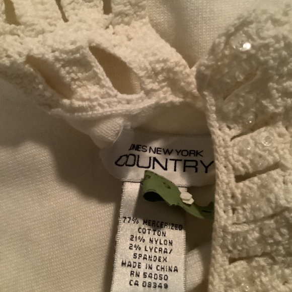 Jones New York Country sleeveless sweater in ivory - Picture 4 of 4